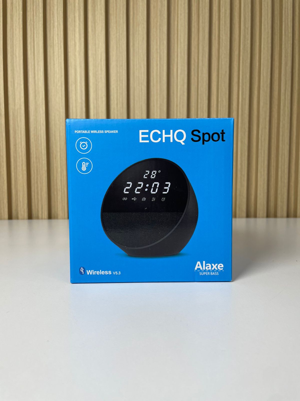 Parlante Reloj ECHQ Spot – Bluetooth & Alarma