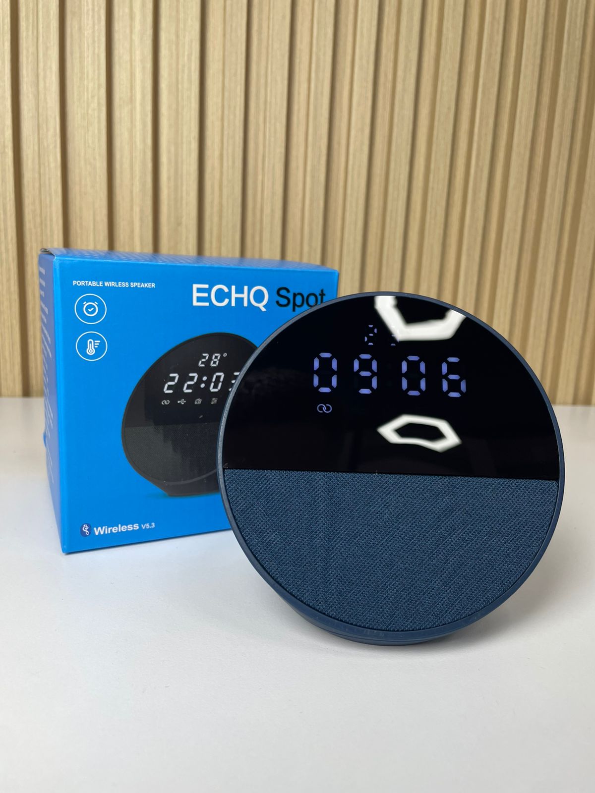 Parlante Reloj ECHQ Spot – Bluetooth & Alarma